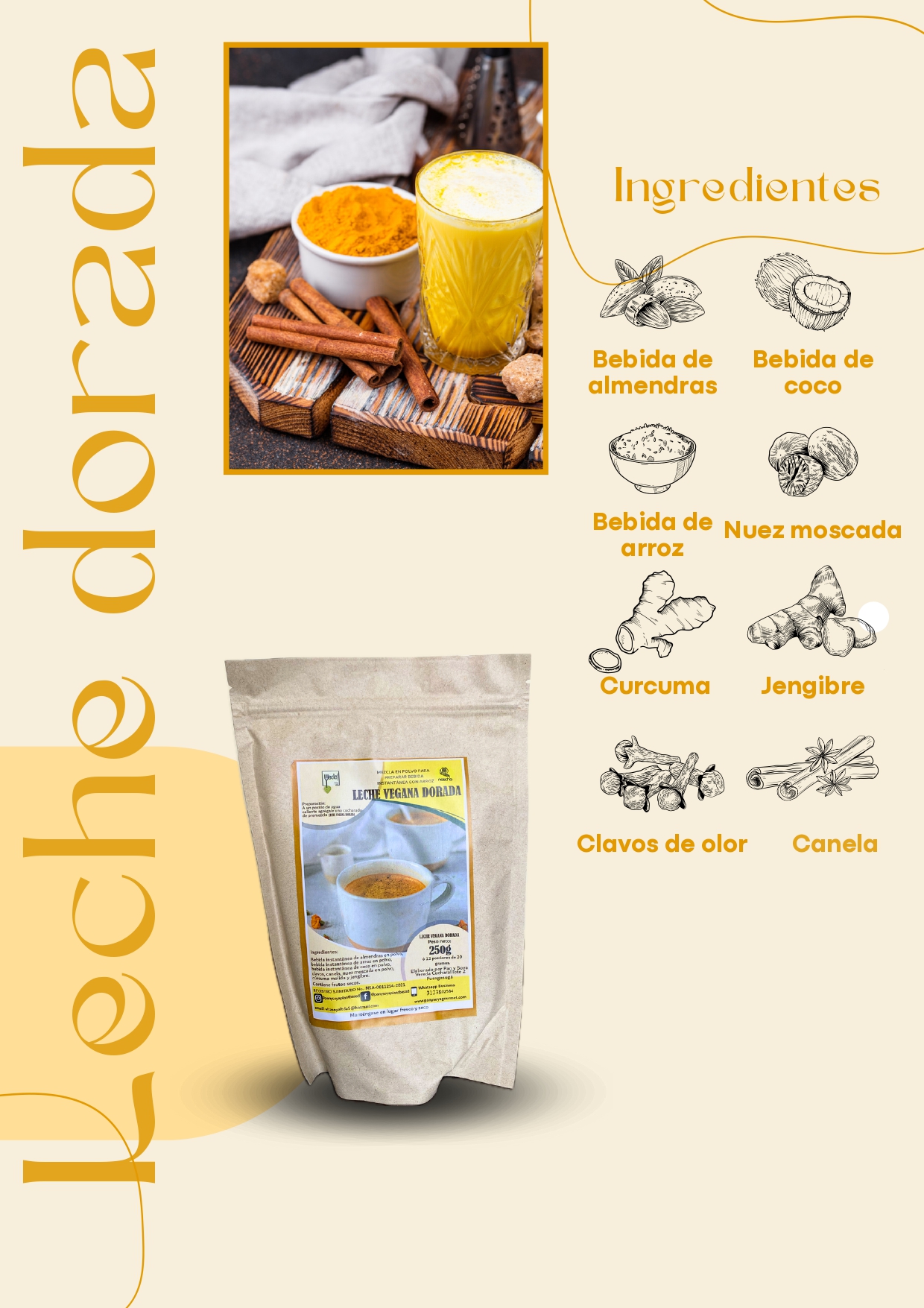 Té de leche Dorado Natural slmendras⚡